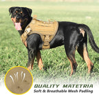 WINGOIN Tactical Dog Harness for Medium Dogs,Heavy Duty No Pull Dog Harness | with Handle,Adjustable Reflective,Military K9 Style,Big Size Dog Vest,for German Shepherd,for Walking Training Hunting
