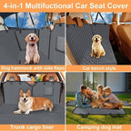 Mancro Dog Car Seat Cover for Back Seat, Waterproof Dog Hammock for Car | 600D Heavy Duty, Scratch-Resistant Back Seat Pet Cover for Dogs with PVE Nonslip Underside, Fits for Sedan, Trucks and SUVs