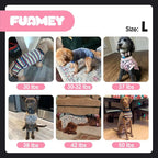 FUAMEY Recovery Suit for Dogs After Surgery,Soft Breathable Dog Bodysuit | E-Collar & Cone Alternative Surgical Suit,Male Female Dog Neuter Spay Suits Anti Licking Wounds Onesie Navy Blue Strips L