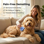 We Love Doodles Large Slicker Brush & Lavender Detangler Spray Pack - for Long-Haired Dogs, Dog Leave-In Conditioner for Reducing Mats, Knots & Tangles, Dematting & Conditioning Kit, 16 oz
