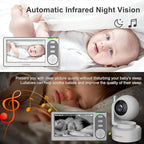 HelloBaby 4.3'' Video Baby Monitor with 30 Hours Battery, Remote Pan-Tilt-Zoom Baby Monitor No WiFi, Baby Monitor with Camera and Audio, Night Vision, ECO Mode, Two-way Talk, 8 Lullabies, 1000ft Range | Remote Pan-Tilt-Zoom, Baby Monitor with Camera an...