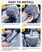 BurgeonNest Center Console Dog Car Seat for Small Dogs up to 9 lbs (Graffiti)