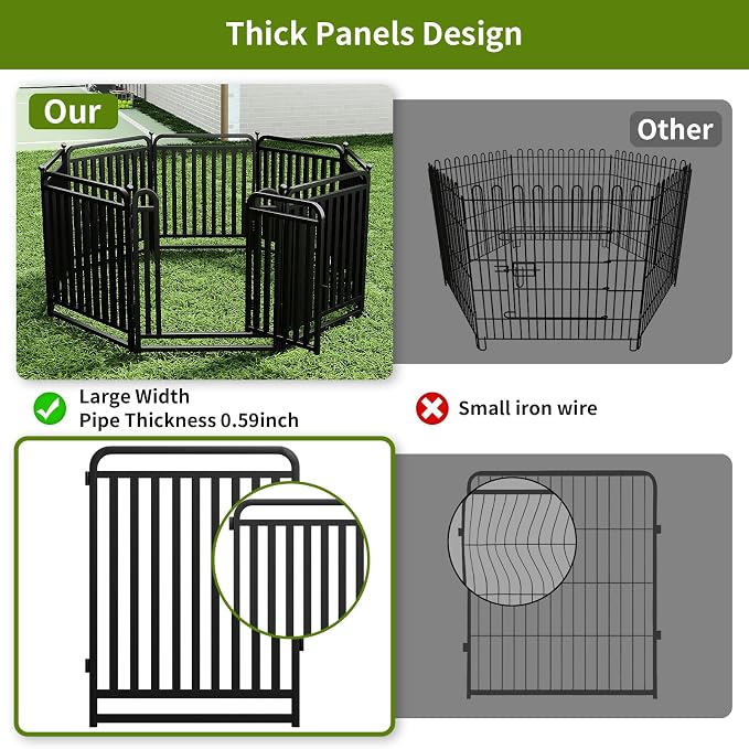 32" H Dog Playpens, Upgraded Heavy Duty Tube Puppy Play Pen for Indoors,Dog playpen Outdoor for Small Medium Dogs, Portable Dog Pen, 28 Panels