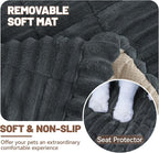 Dog Car Seat Waterproof Bed Cover Nonslip Car Back Seat Soft and Comfortabl | Pet Bed Mat Car Blanket for Travel Backseat Extender Seat Covers Dog Bed for Cars Trucks and SUVs (Dark Gray 23.6” x 51”)