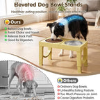 XIAZ Elevated Dog Bowls Large Breed Raised Dogs Bowl Stand Large/Medium Sized Dog Stainless Steel Food Water Bowl Stands 5 Heights Adjustable 9/11/12/15in Pet Feeder Dish Station