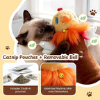Cat Wrestling Glove, 22 inch Cat Puppet Wrestler with 3 Catnip Pouches & 3 Layer Resistant Protection, Interactive Cat Toy with Removable Bell for Boredom Relief & Mental Stimulation, Chicken