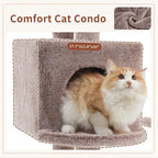 Gitelsnour 55.1'' Cat Tree Tower for Indoor Cats, Large Platform, CCT013MU | 7 Sisal Scratching Posts, Multi-level Cat Condo Cat Cave, 2 Padded Perches, Basket, Furry Ball, Toy, Mushroom