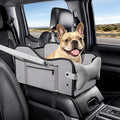 Center Console Dog Car Seat,Dog Car Seats for Small Dogs with Soft Mattress,Pet Puppy Cars Seat (Grey, Medium)