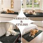 Pet Couch Covers for Sofa, Non Slip Dog Couch Cover Protector | Soft Washable Sofa Covers for 3 Cushion Couch, Dog Mat for Couches and Sofas, Against Fur & Dirt,Moss Green, 27.6" x 70.9"