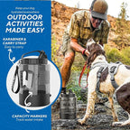 lesotc Portable Dog Travel Water Bottle, 77oz Large Travel Water Bowl for Dogs Camping Hiking Beach Hunting Essentials, Big Pet Bottles Bowl Water Dispenser for On The Go Park Car Walking Accessories