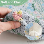 Glittme Cat Litter Mat, 33"x22" Non-Slip Washable Trapping Mat for Cats | Litter Trapping Mat With Thick PVC Coil To Catch Scatter, Soft On Paws And Waterproof Bottom To Protect Floors
