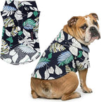 Parisian Pet Palm Leaves Dog Shirt - Cotton Clothes for Large Dogs - Stylish Tropical Dog Outfit - Lightweight and Soft Puppy Clothes - Trendy Tshirts for Dogs - Comfortable Summer Camp Pet Apparel