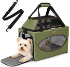 Lekereise Top-Expandable Pet Carrier 18x11x11Inch Delta American United Airline Approved Underseat to 15lbs Stable Car Travel Carriers for Small Dogs Cats with Locking Safety Zippers Anti-Scratch Mesh