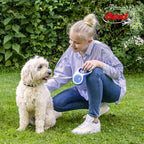 FLEXI® Comfort Tape Retractable Dog Leash, Medium, 16 ft - Blue | German engineered, original flexi leash, durable quality for dogs up to 55 lbs, tangle-free, walking, reliable brake system