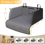 PETICON SUV Cargo Liner for Dogs, Pet Trunk Cover with Cushioned Sides | Full Coverage Non-Slip Cargo Cover with Bumper Flap Protector, Waterproof 600D Oxford, 28D High-resilience Foam, Safer Rides