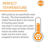K&H Pet Products Thermal-Bowl Heated Water Bowl for Cats & Dogs Outside, Safety Listed Outdoor Heated Dog Dish for Pets, Automatic No Freeze, Anti Chew Cord - 102 Ounces Stainless 25W | Outdoor Water Stays Unfrozen In Winter. Outdoor Heated Dog Dish fo...