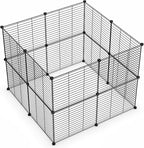 LURIVA Small Animal Playpen, Guinea Pig Cages, Pet Playpen, Rabbit Cage,Small Animal Cage, Puppy Kitten Dog Playpen, Indoor Outdoor Portable Metal Wire Yard Fence,15 X 12 Inch, 16 Panels, Black.