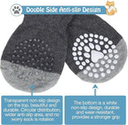 SCENEREAL Anti Slip Dog Sock to Prevent Licking Paws for Hardwood Floors, Boots & Paw Protector Shoes for Hot/Cold Pavement with Grippers, Double Sides Grips for Small Medium Large Senior Dogs