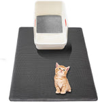 Large Cat Litter Box Mat,35"X 25" Litter Trapping Mat for indoor Cat, Litter box Mat for Floor, 2 Layer Litterbox Catcher Rug for Kitty Pet,Waterproof Urine Proof, Clean Easily, Non-Slip