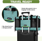 GAPZER Cat Carrier 18"x11"x11" TSA Approved Ventilated Pet Air Travel Cage | Top Open Small Animal Basic Crate, Shih Tzu Dog Softsided Durable Kennel, 4-Mesh-Side Kitty Carry on Case up to 20 lbs Teal