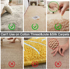 Carpet Rake for Pet Hair Removal Tool, Dog Cat Hair Remover for Furniture | 60'' Pet Hair Remover Broom for Pet Owner Reusable Hair Remover with Adjustable Handle, Carpet Brush for Rugs, Mats, Couch
