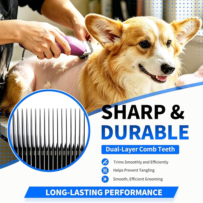 Size 3/4HT Detachable Pet Grooming Clipper Blade with Steel Cutter, 3/4 Inch (19 mm) Cut Length, Black, Compatible with Andis, Oster A5, Wahl KM10, 1 Pack