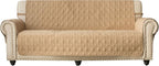 Ameritex Couch Sofa Slipcover 100% Waterproof Nonslip Quilted Furniture Protector Slipcover for Dogs, Children, Pets Sofa Slipcover Machine Washable (Sand, 68")