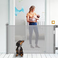 Retractable Baby Gate, Mesh Baby Gate or Mesh Dog Gate, 33" Tall, Extends up to 71" Wide, Child Safety Gate for Doorways, Stairs, Hallways, Indoor/Outdoor(Grey, 86cmx180cm)