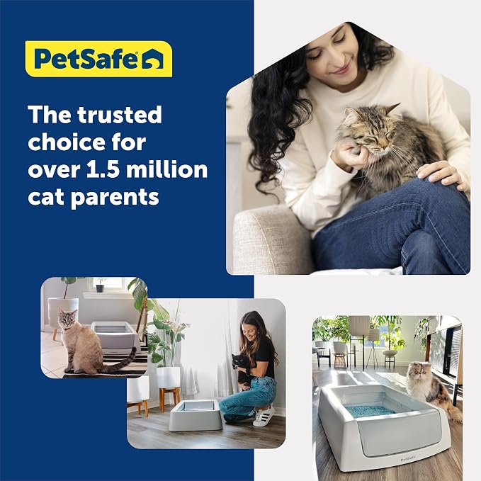PetSafe ScoopFree Self-Cleaning Cat Litter Box Tray Refills with Sensitive Non-Clumping Crystals, 6-Pack