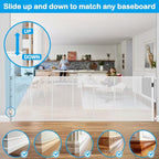 Reinforced 42” Extra Tall X 159” Extra Wide Retractable Gate Indoor Prevent Kids and Pets from Getting Through Tall Retractable Baby Gates for Doorways Pet Gates for Wide Openings Mesh Baby Gate White
