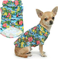Parisian Pet Floral Dog Shirt - Cotton Clothes for Small Dogs - Stylish Dog Beach Outfit - Lightweight and Soft Puppy Clothes - Trendy Tshirts for Dogs - Comfortable Summer Vacation Pet Apparel