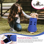 Queenmore Medium Dog Sweater, Soft Fleece Vest Pullover Dog Jacket with Leash Hole, Warm Winter Dog Clothes Cold Weather Doggy Dachshund Sweaters for Medium Dogs Cats Boy or Girl (Blue,M)