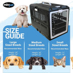 Pet Carrier & Crate, 35"L x 21"W x 27"H - Collapsible Hard Sided Kennel for Large Dogs and Cats, Portable Carrier for Indoor Outdoor Travel