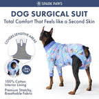 Spark Paws Dog Surgery Recovery Suit – Dog Recovery Suit After Surgery, Anti-Lick Dog Onesie, Abdominal Wound Protector, Soft Cone Alternative for Spay Neuter Male Female Pet Recovery - Donuts - L