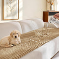 FUANGUI Waterproof Couch Cover Sofa Cover for Dogs and Pets Sofa Protector | Non-Slip Washable Fuzzy Soft Cat Bed Sofa Slipcover for 2-3 Cushion Couch Sofa Pet Friendly, Camel, 27.6" x 82.7", 1 pcs