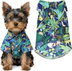 Parisian Pet Amazonia Dog Shirt - Cotton Clothes for Small Dogs - Stylish Tropical Dog Outfit - Lightweight and Soft Puppy Clothes - Trendy Tshirts for Dogs - Comfortable Summer Pet Apparel