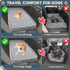 Loiion Dog Car Bed, Non-Slip Backseat Extender Pet Mat 50"x24.6" | Removable, Washable Dog Bed With Waterproof Liner Protects Car Seats, Anti-Slip Travel Bed For Dogs