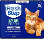 Fresh Step Advanced Ever Fresh Multi Cat Clumping Litter, Unscented Cat Litter, Ammonia Block Technology, Ultra Absorbent, 16 lb. Box, Pack of 2 | Ultra Absorbent to Last Longer, Unscented, Lowest Dust Formula, Compatible with Most Auto Litter Boxes