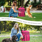 ANILD Dog Travel Bag Backpack, Flight-Ready TSA-Approved Dog Travel Bag with 2 Leak-Proof Food Canisters, 2 Foldable Silicone Bowls, Multi-Compartment Organizer for Hiking, Camping, Dog Mom Essentials