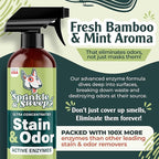 Sprinkle & Sweep: Pet Stain & Odor Enzyme Spray - 24oz, 2 Pack - No Scrubbing Concentrated Formula, Dog & Cat Urine Destroyer, Carpet Spot Cleaning