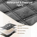 Dog Car Seat Cover for Back Seat, Heavy Duty Nonslip Car Seat Protector for Child Car Seat, Waterproof Bench Seat Cover for Dogs and Kids, Compatible with Armrest, Fits Sedan (Black)