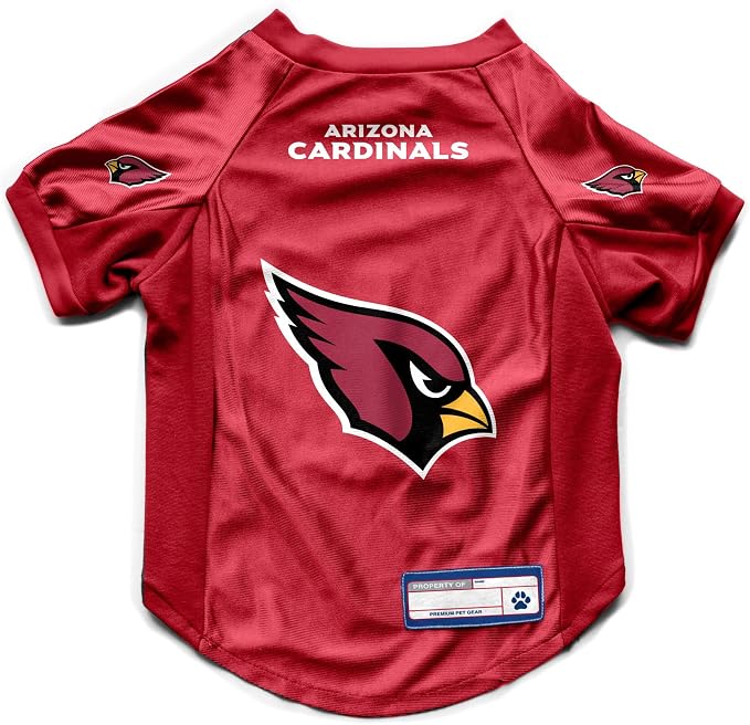 Littlearth NFL Arizona Cardinals Stretch Pet Jersey, Team Color, Small