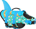 Fragralley Shark Fin Dog Life Jacket High Buoyancy, Adjustable Dog Life Vest with Quick Release Buckles & Rescue Handle for Swimming Boating, Small Medium Large Dogs