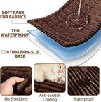 FUANGUI Waterproof Couch Cover Sofa Cover for Dogs and Pets Sofa Protector | Non-Slip Washable Fuzzy Soft Cat Bed Sofa Slipcover for 2-3 Cushion Couch Sofa Pet Friendly, Camel, 27.6" x 82.7", 1 pcs