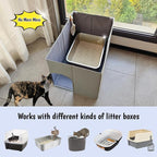 Dog Proof Cat Litter Box Enclosure, Open Top High Side, Less-Mess Extra Large Water Resistance Splash Guard for Pet Litter Pan, Scratch Proof Cover for Cat Litter Boxes