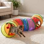 35 Pcs Interactive Cat Toys for Indoor Cats, S-Shaped Kitten Play Tube Toy | Collapsible & Space-Saving Cat Tunnel, Cat Wobble Toy, Cat Scratching Pad, Boosts Mental & Physical Health, Gift Box for Cat