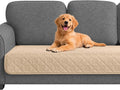 PAWFINITY Waterproof Couch Covers for Dogs, Pet Blanket for Sofa Washable | Paw Print Quilted, Hair Resistant, Anti Cat Scratch, Pee Proof Furniture Protector for 3 Seat Sofa and Bed, 30x70 Inch, Beige