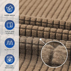 Stretch Oversized Couch Covers for Sofa Slipcover,Camel | 1-Piece Washable Sofa Cover (94"-110") 4-Seater Furniture Protector, Soft Jacquard Non-Slip Elastic Bottom for Dogs & Kids