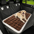 Avont Dog Bed for Car Back Seat, 2026 New Backseat Pet Bed Mat | 52.3"x23.6" Back Seat Pet Cover for Dogs Machine Washable Non-Slip Thick Plush Travel Mat for SUVs Trucks Camping - Brown