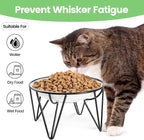 Ceramic Elevated Cat Bowls - Whisker Friendly, Anti-Vomiting Cat Food Plate, Stylish, Safe and Hygienic (Fishboon, 1 Pack)